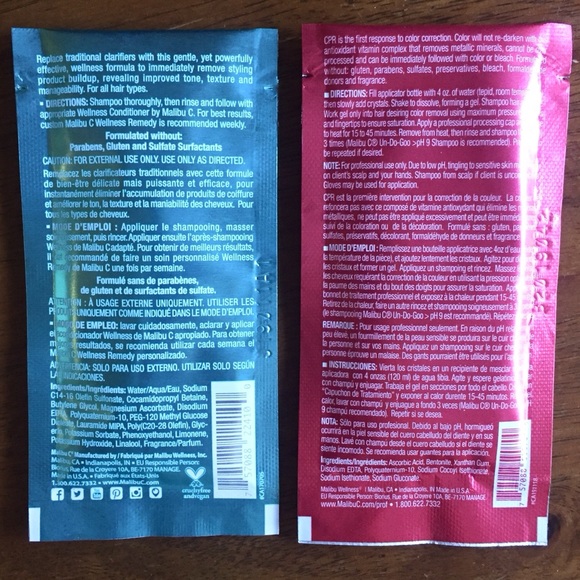 Malibu CPR and UnDoGoo Shampoo Packets and Cap Bundle Color Stain Remover - Picture 2 of 10